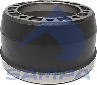 Тормозной барабан Sampa задний для Volvo  FM7 1998-2001. Артикул 031.204