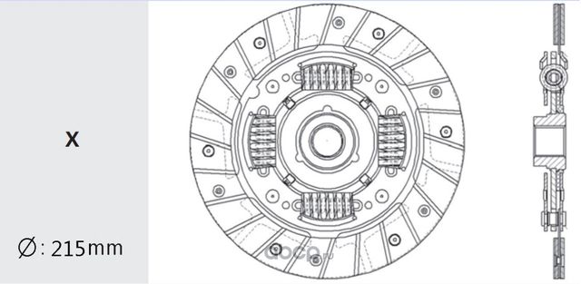 Диск сцепления NISSAN Primera (96-01),Almera (00-11) (215мм) VALEO PHC Valeo. Артикул NS33
