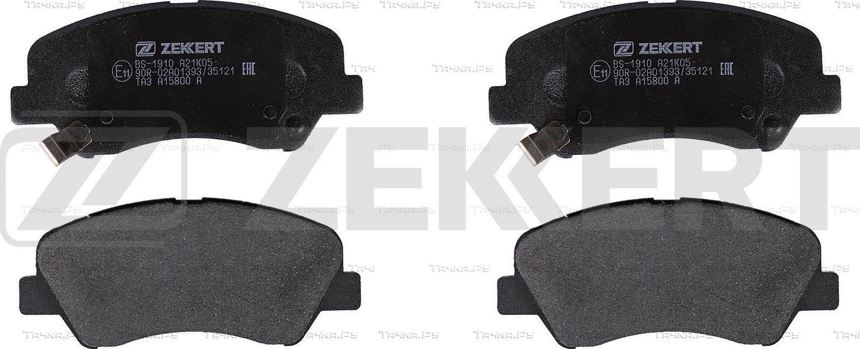 Тормозные колодки Zekkert передние для Kia Rio III 2011-2017. Артикул BS-1910