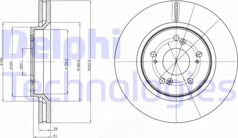 Тормозной диск Delphi. Артикул BG4250C