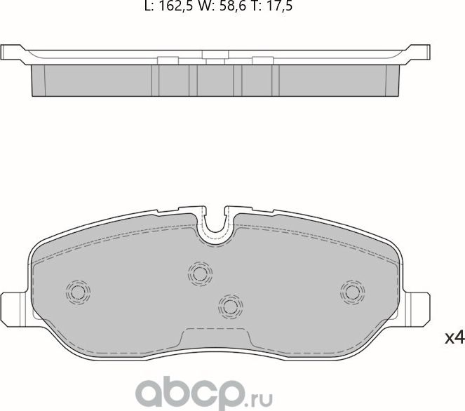 Колодки тормозные дисковые Avantech (противоскрипная пластина в компл.). Артикул AV142