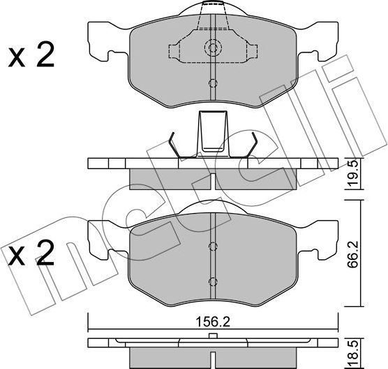 Тормозные колодки Metelli. Артикул 22-0609-0