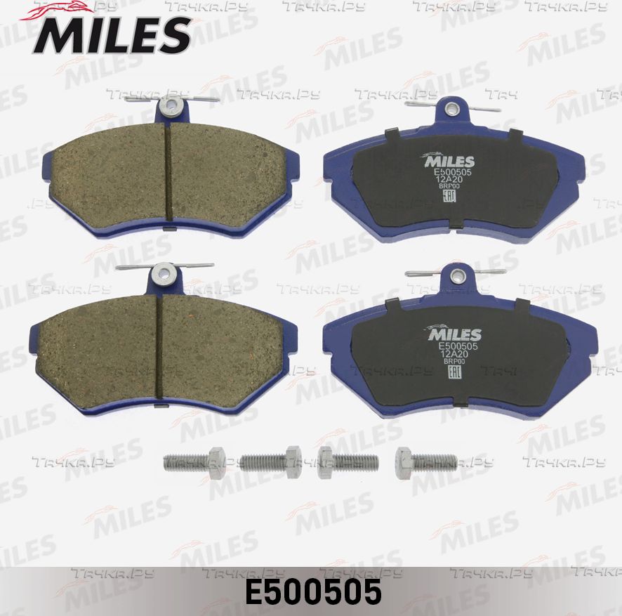 Тормозные колодки Miles (Керамика) передние для Volkswagen Caddy II 1996-2004. Артикул E500505