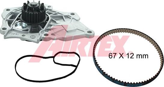 Помпа (водяной насос) с комплектом ремня ГРМ Airtex. Артикул WPK-208001