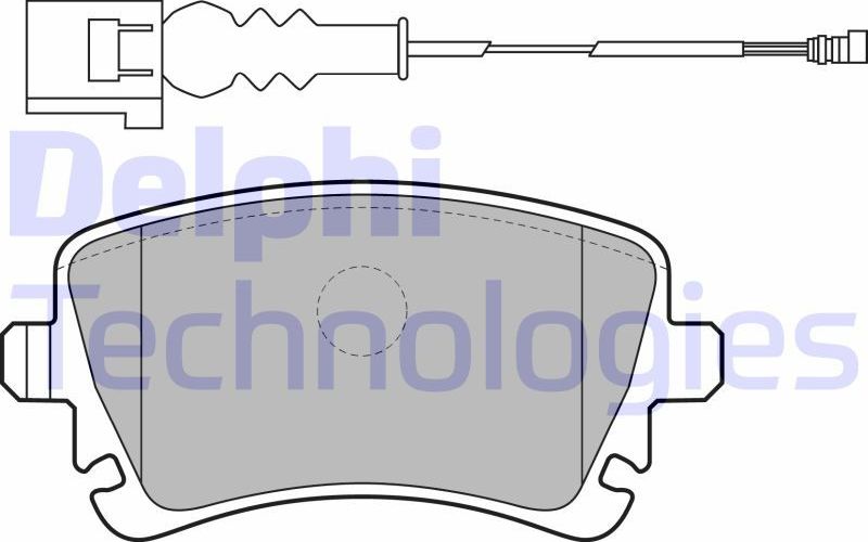 Тормозные колодки Delphi (Low-Metallic). Артикул LP1911