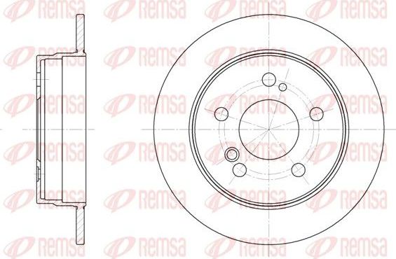 Тормозной диск Remsa задний для Mercedes-Benz E-Класс I (W124) 1993-1997. Артикул 6194.00