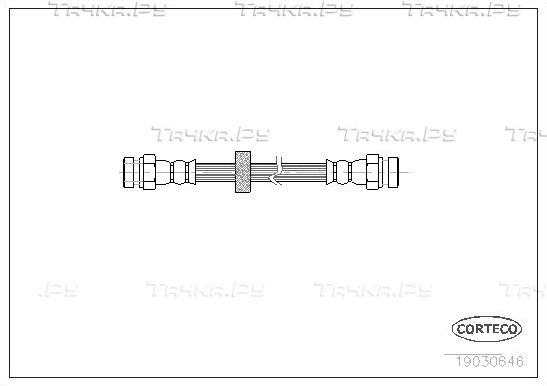 Тормозной шланг Corteco задний для Volkswagen Caddy II 1995-2004. Артикул 19030646