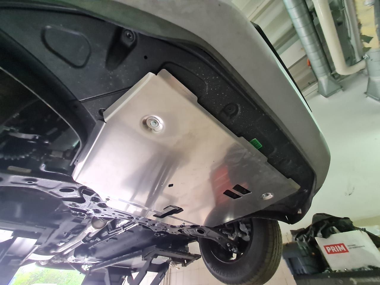 Защита алюминиевая АВС-Дизайн для картера и КПП Hyundai Palisade 4WD 2018-2026. Артикул 10.24ABC