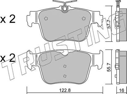 Тормозные колодки Trusting. Артикул 1317.0