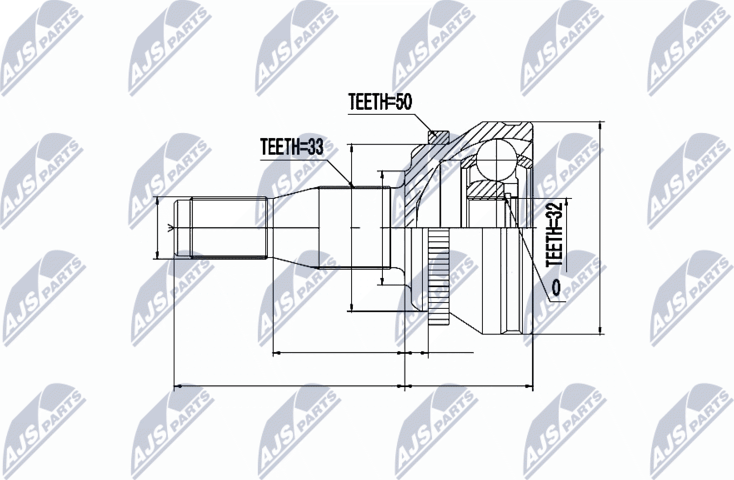 Шрус внутренний (граната) NTY. Артикул NPZ-CH-004