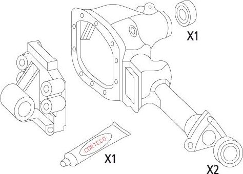 Комплект прокладок, дифференциал Corteco. Артикул 19535828