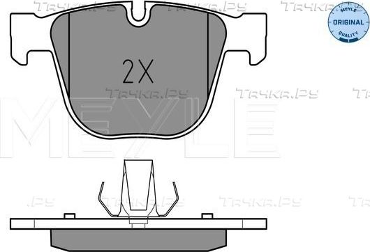 Тормозные колодки Meyle Original задние для BMW X5 III (F15) 2013-2018. Артикул 025 237 3017