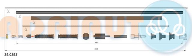Трос газа Adriauto. Артикул 35.0353