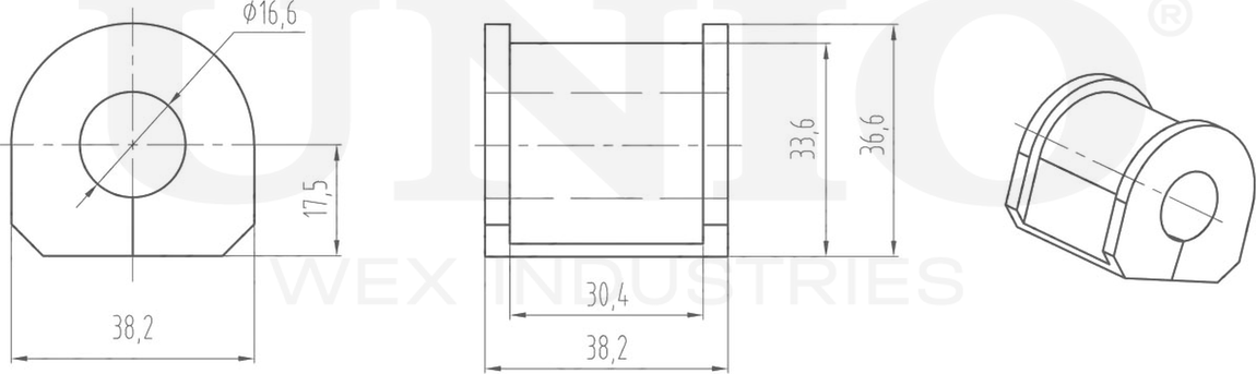 Втулка стабилизатора (Unio). Артикул RMP-10043