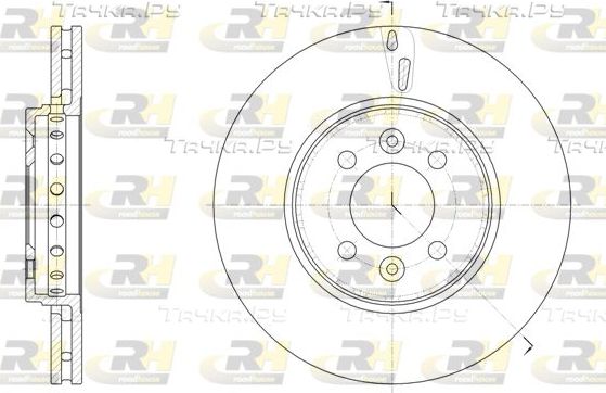 Тормозной диск RoadHouse передний для Renault Kangoo I 2001-2009. Артикул 61499.10