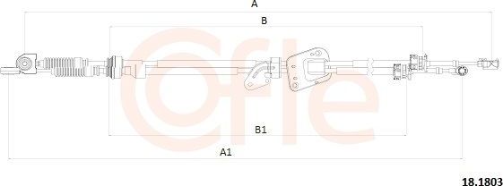 Трос переключения передач КПП Cofle для Toyota Corolla E120, E130 2001-2008. Артикул 18.1803