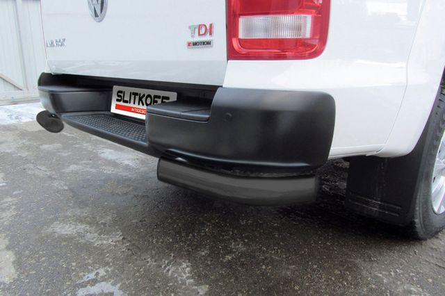 Защита Slitkoff задняя уголки d76 для Volkswagen Amarok I рестайлинг 2016-2026 Черная. Артикул VWAM16-007B