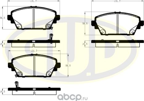 Тормозные колодки G.U.D.. Артикул GBP069402