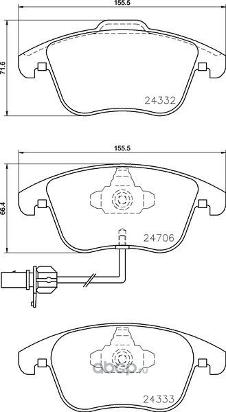 Колодки тормозные дисковые (Textar) Textar. Артикул 2470603