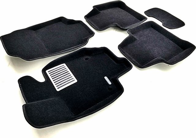 Коврики текстильные Euromat 3D Lux для салона Toyota RAV 4 V 2019-2026. ЧЕРНЫЕ. Артикул EM3D-005105