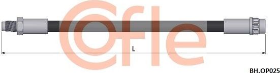Тормозной шланг Cofle задний для Opel Corsa C 2000-2009. Артикул 92.BH.OP025