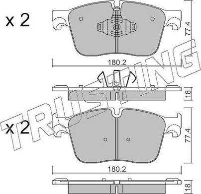 Тормозные колодки Trusting. Артикул 1124.0