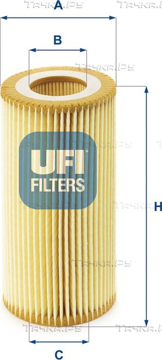 Масляный фильтр UFI для Volkswagen Touran I 2003-2007. Артикул 25.040.00