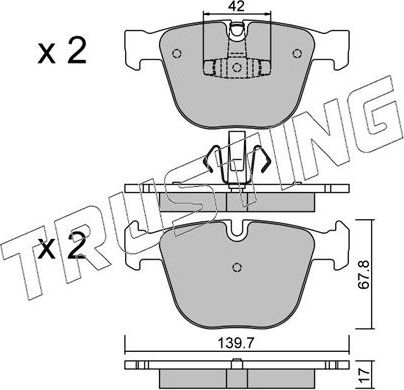 Тормозные колодки Trusting. Артикул 789.6