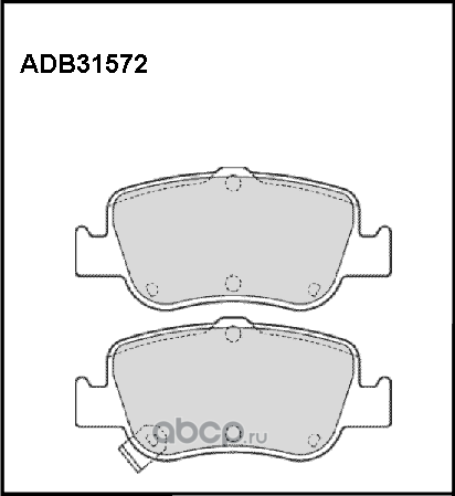 Колодки тормозные TOYOTA Auris (07-) задние (4шт.) ALLIED NIPPON. Артикул ADB31572