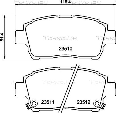 Тормозные колодки Mintex передние для Toyota Ist I 2004-2007. Артикул MDB2029