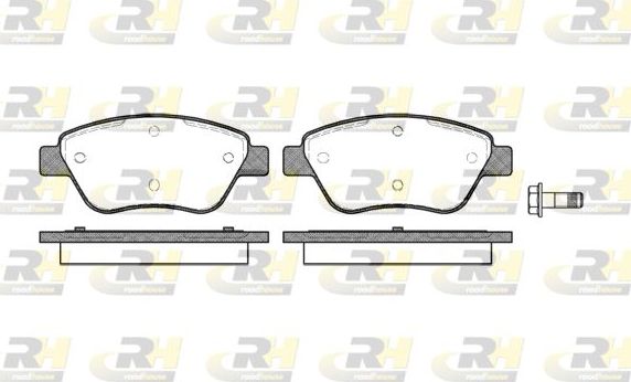 Тормозные колодки RoadHouse передние для Fiat Doblo I 2005-2015. Артикул 2858.10