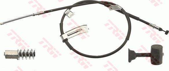 Трос ручника (тросик ручного тормоза) TRW задний левый для Chevrolet Spark III 2010-2016. Артикул GCH704