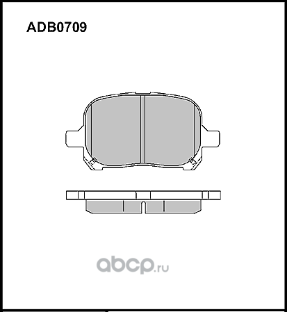Колодки тормозные дисковые передние Allied Nippon HD ADB0709HD Япония 1/10 компл Allied Nippon. Артикул ADB0709HD