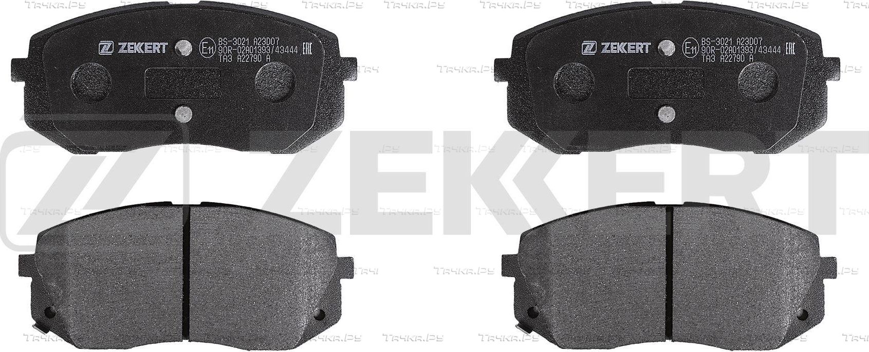Тормозные колодки Zekkert передние для Kia Soul II 2014-2019. Артикул BS-3021