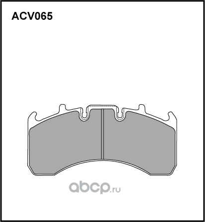 Дисковые ормозные колодки для коммерческого транспорта (Allied Nippon). Артикул ACV065K