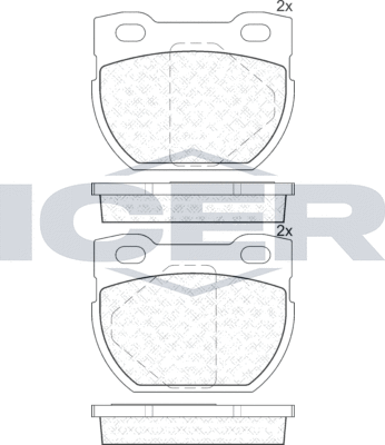Тормозные колодки Icer. Артикул 141090-201