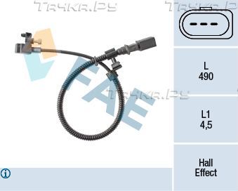 Датчик положения коленвала FAE для SEAT Ibiza III 2002-2009. Артикул 79384