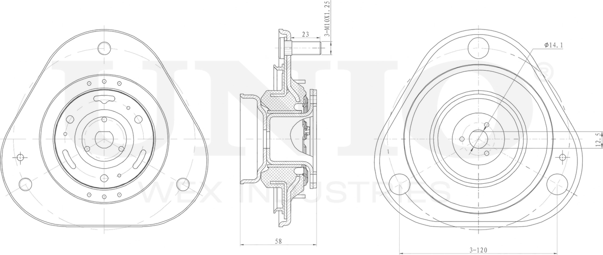 Опора амортизационной стойки (Unio). Артикул RMP-13114