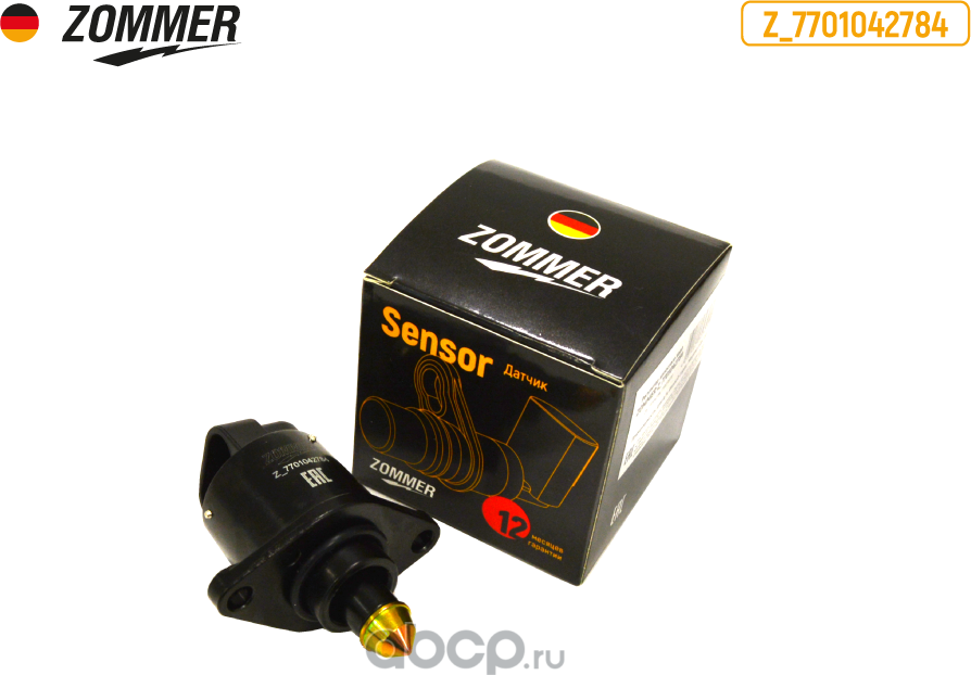 РЕГУЛЯТОР ХОЛОСТОГО ХОДА RENAULT LOGAN, MEGANE ДВ.1,4 (Z_7701042784) Z (Zommer). Артикул Z7701042784