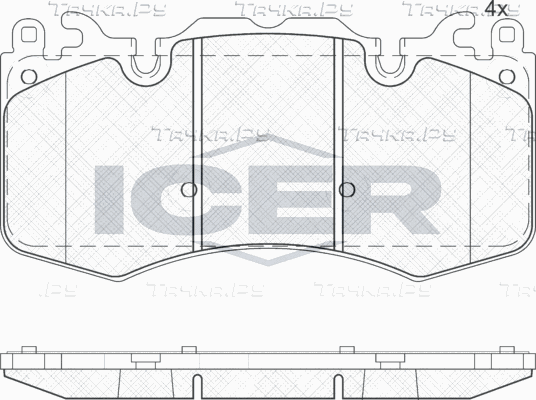 Тормозные колодки Icer передние для Land Rover Range Rover III 2009-2012. Артикул 181956