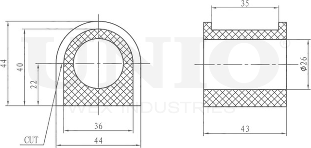Втулка стабилизатора (Unio). Артикул RMP-10218