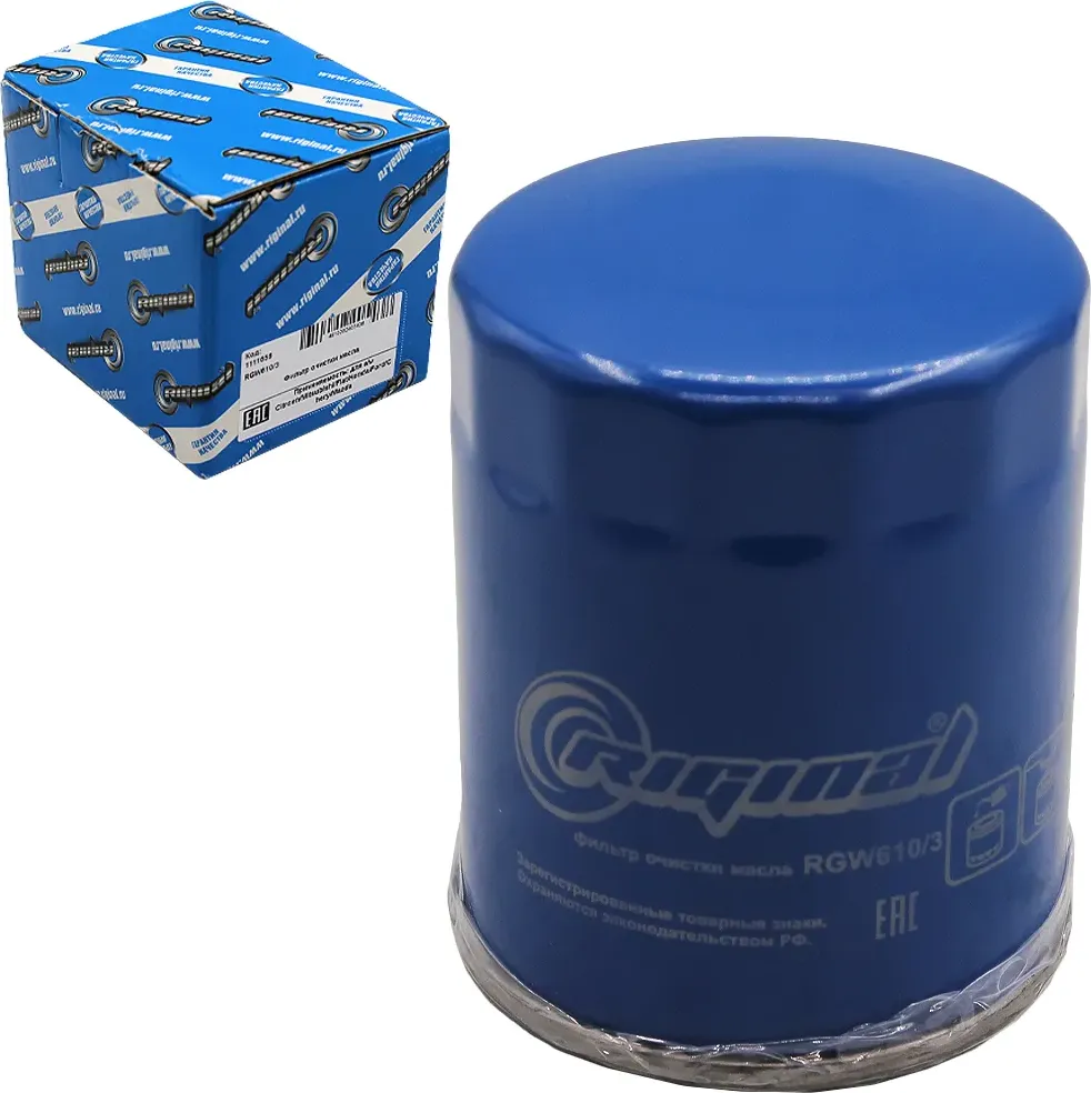 Фильтр масляный для а/м Citroen/Mitsubishi/Fiat/Honda/Ford/Chery/Mazda RIGINAL. Артикул RGW6103