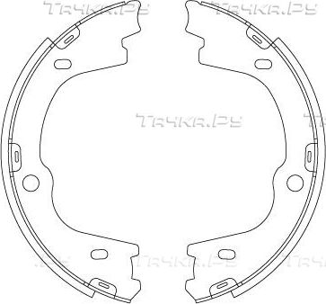 Тормозные колодки (стояночная тормозная система) TRW задние для Hyundai ix55 2007-2013. Артикул GS8003