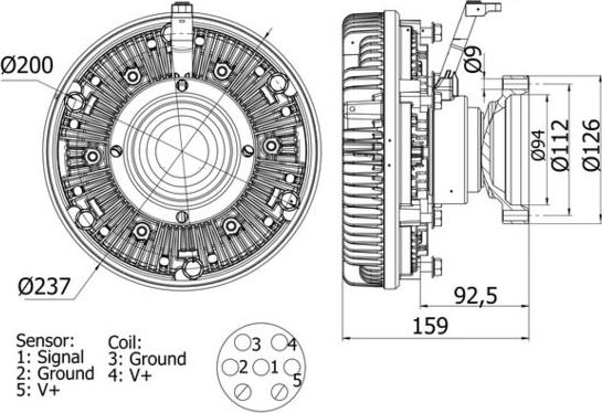 Муфта вентилятора (вискомуфта) Mahle Behr для Renault Kerax 2005-2026. Артикул CFC 100 000S