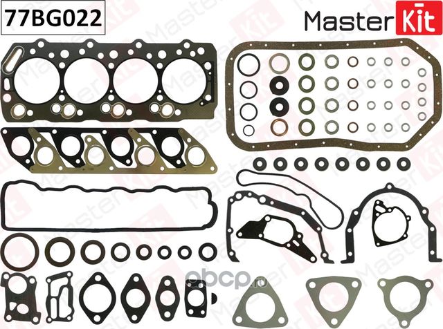77BG022 Верхний комплект прокладок ГБЦ Hyundai/Kia H100 H1 4D56  97-01 (Master KIT). Артикул 77bg022