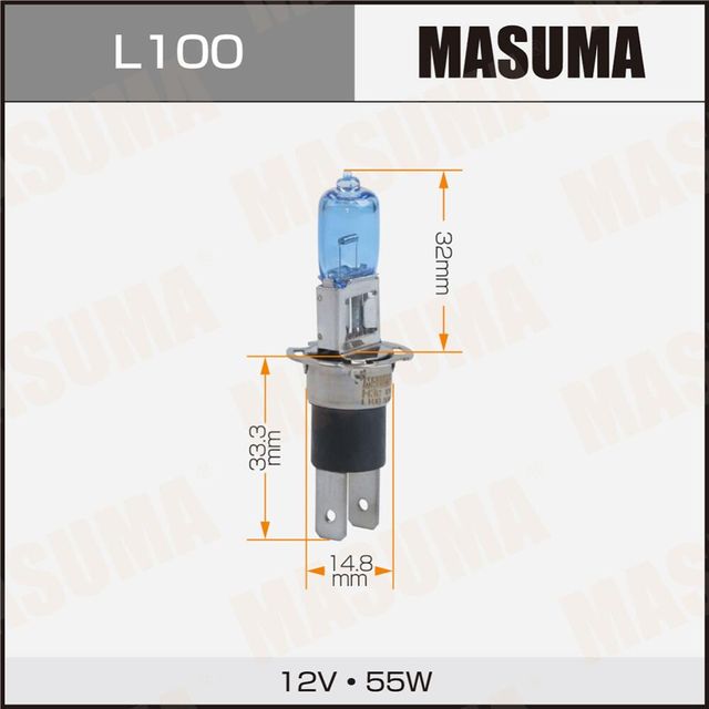 Лампа высокотемпературная Masuma BLUE SKYGLOW H3C 12V 55W (4200K). Артикул L100