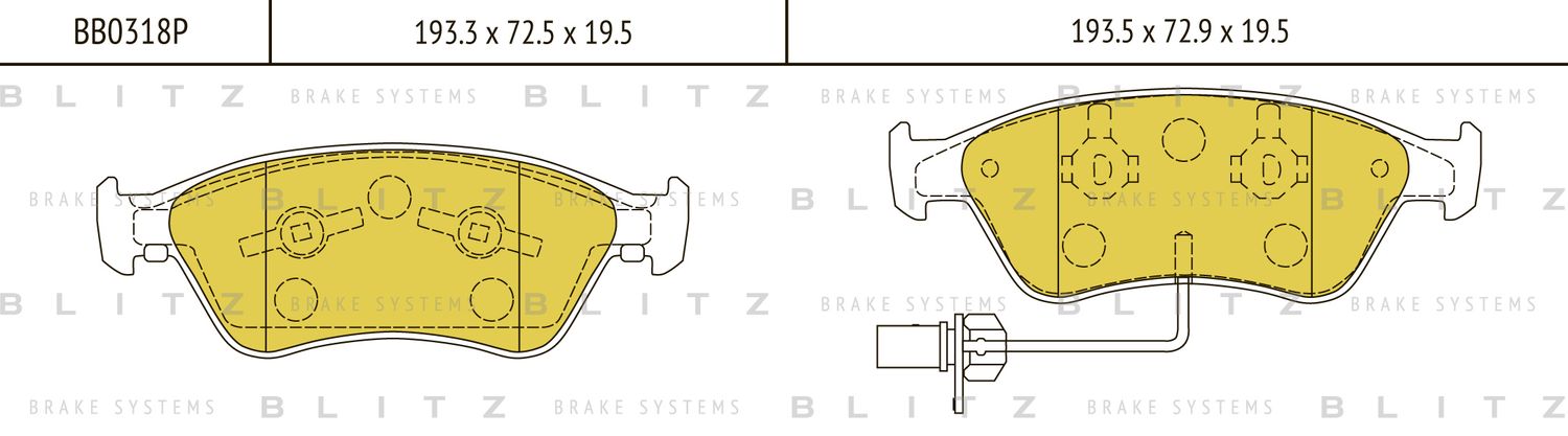 Колодки тормозные AUDI A8 02- перед. (Blitz). Артикул BB0318P