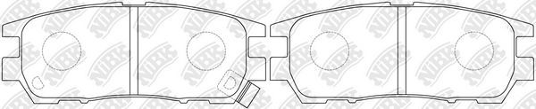 Тормозные колодки NiBK задние для Mitsubishi Pajero II 1990-2000. Артикул PN3280