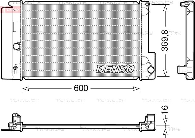 Радиатор охлаждения двигателя Denso. Артикул DRM50126