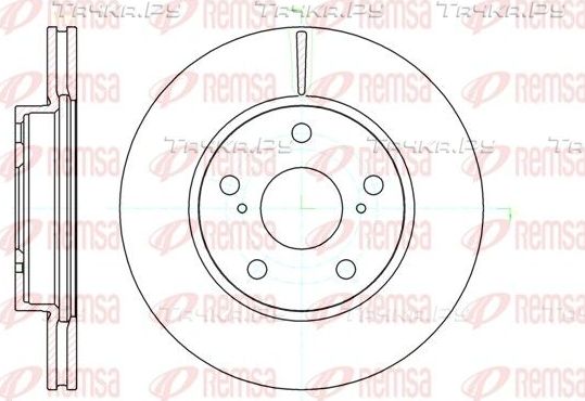 Тормозной диск Remsa передний для Toyota Auris I 2007-2012. Артикул 61122.10